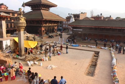 Excavations in Hanumandhoka Durbar Square Kathmandu Nepal