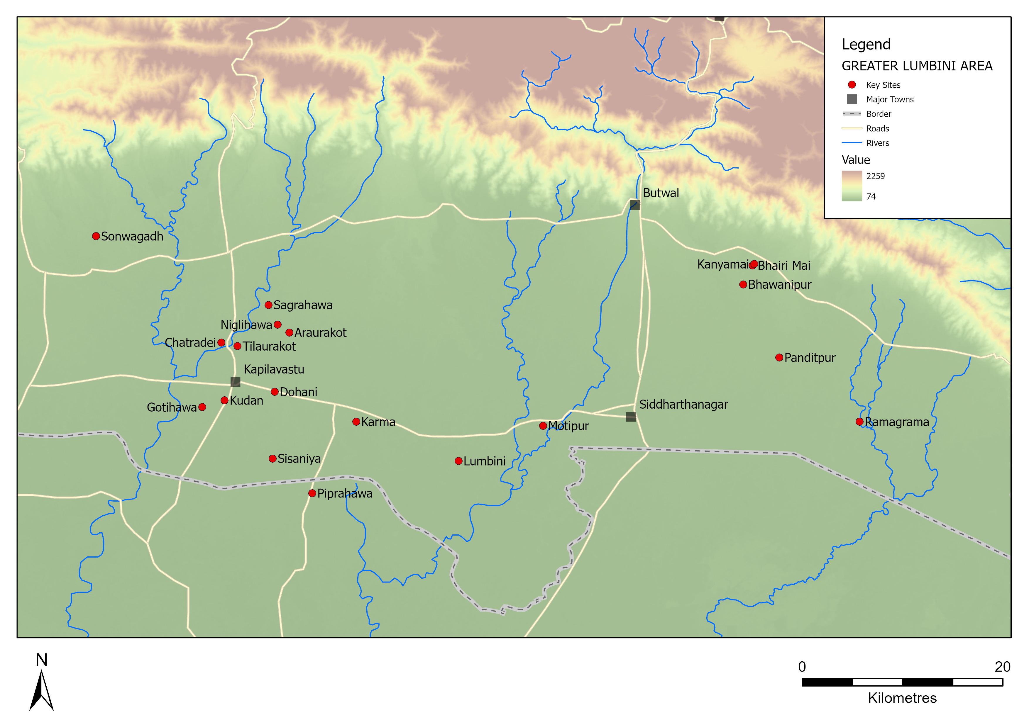 Map of the Greater Lumbini Area