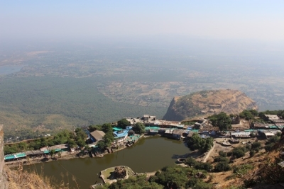 View of the hilltop of Pavagadh, a UNESCO World Heritage Site in India