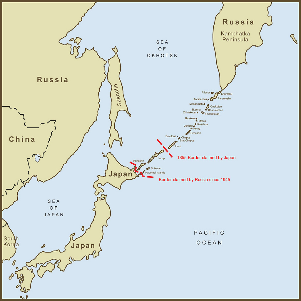 Kuril Islands. Image courtesy of: Navy Matters: Russia To Militarize Kuril Islands (navy-matters.blogspot.com)