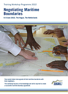 The cover of IBRU workshop Negotiating Maritime Boundaries