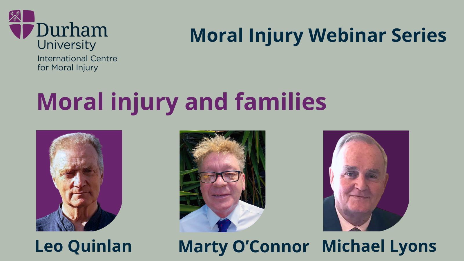 Moral injury and families, by Leo Quinlan, Marty O'Connor and Michael Lyons