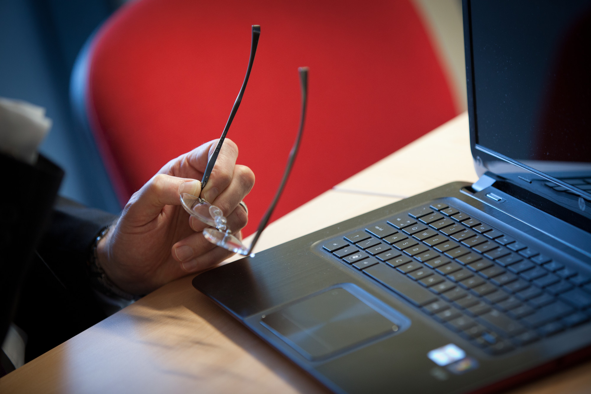 Person working on laptop