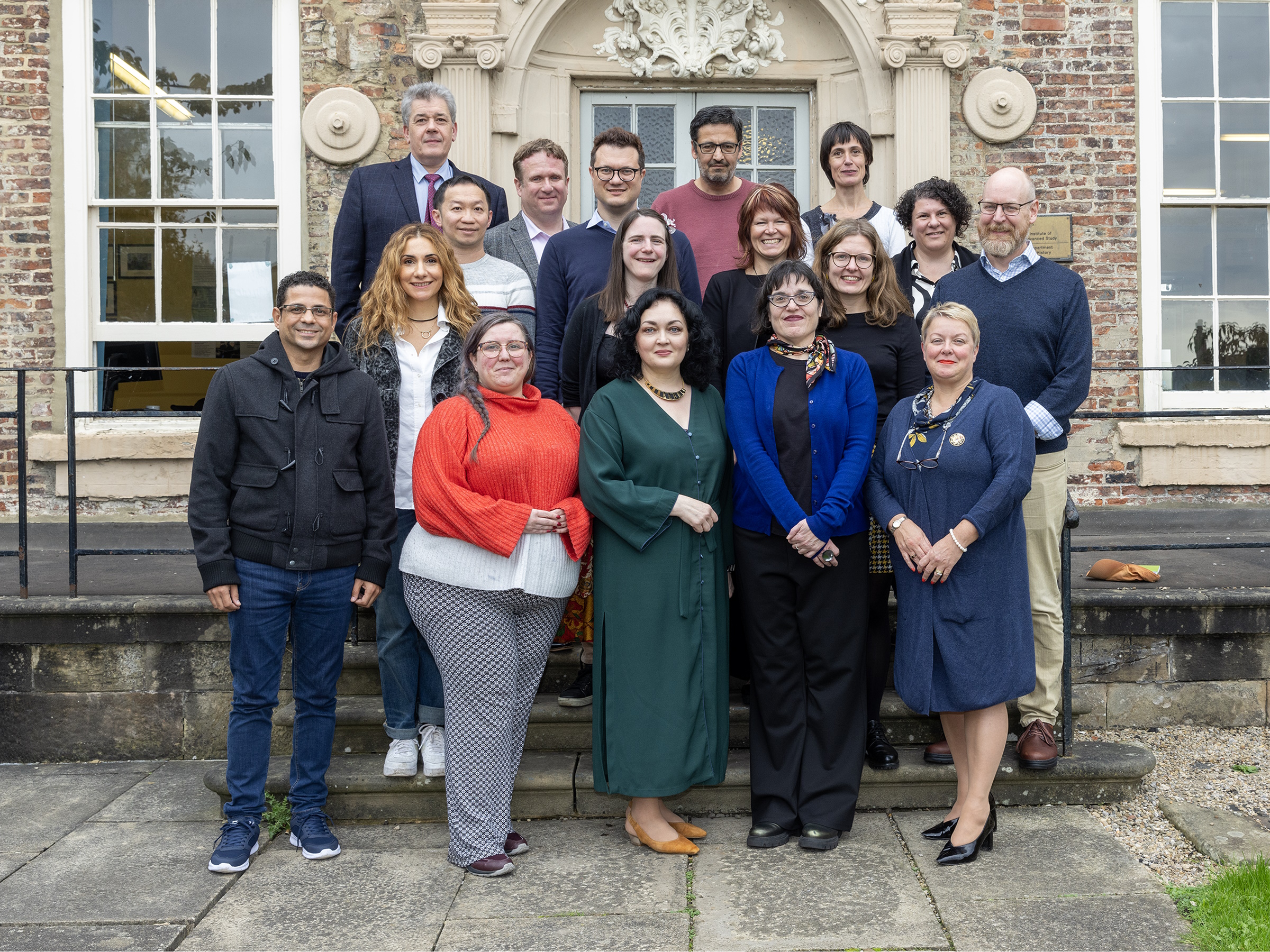 IAS Fellows Michaelmas term 2023 outside Cosin's Hall