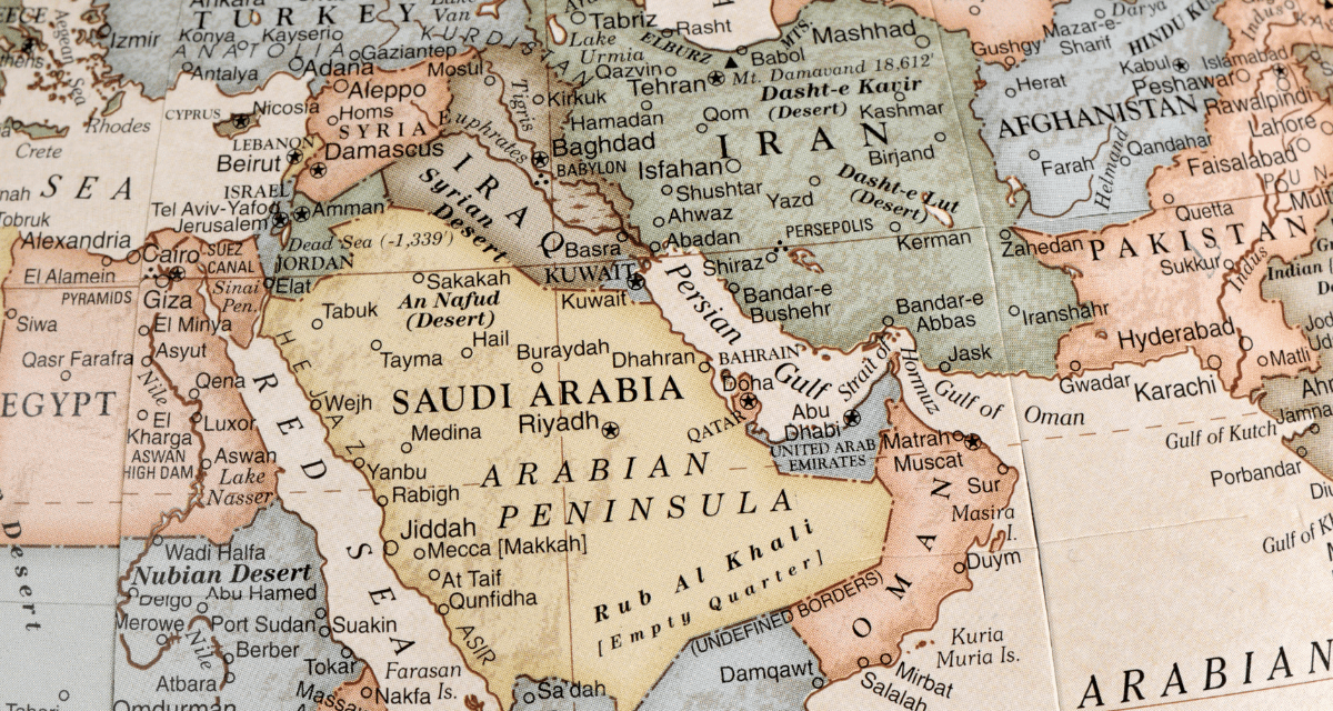 Map of middle eastern countries