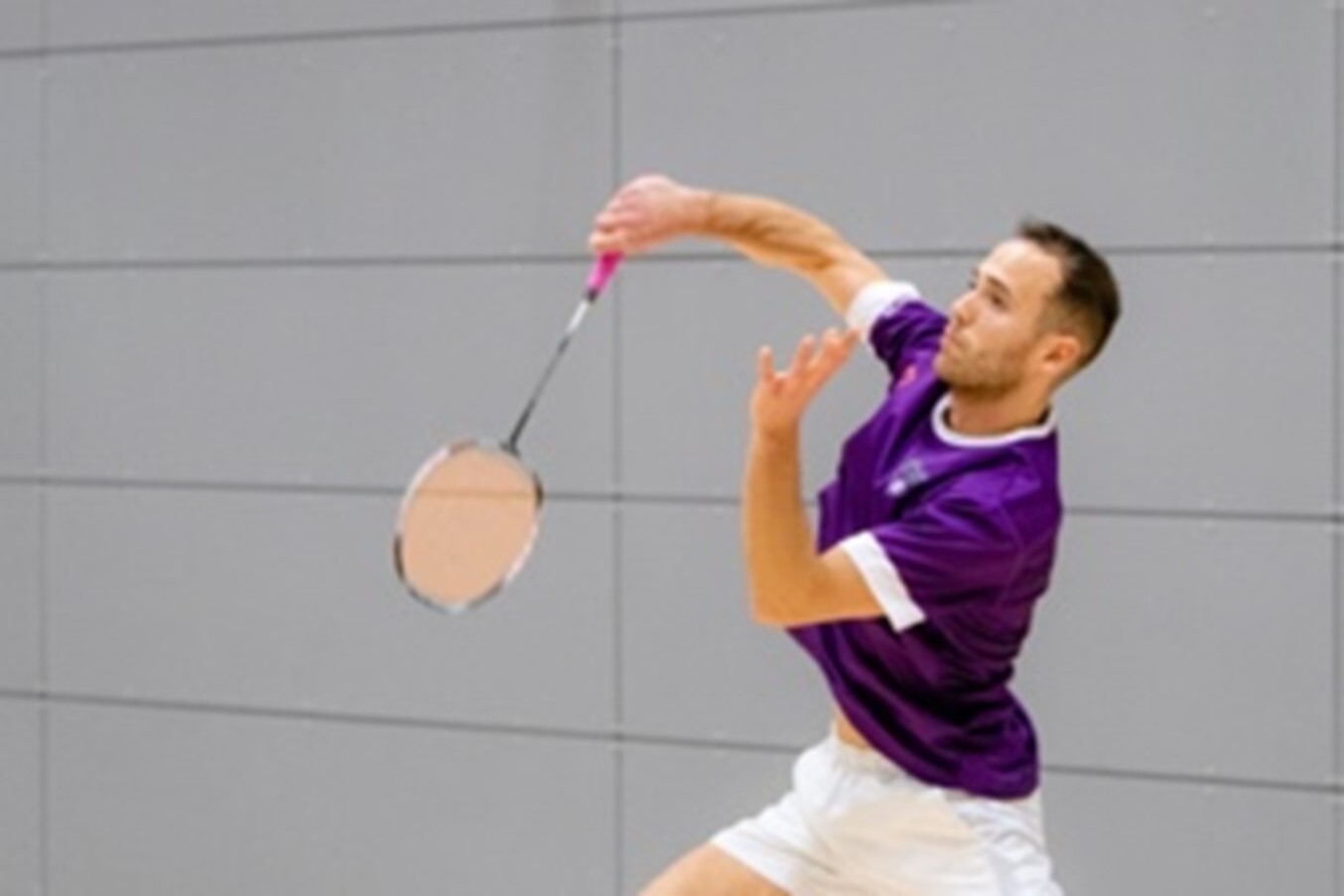 Male badminton player