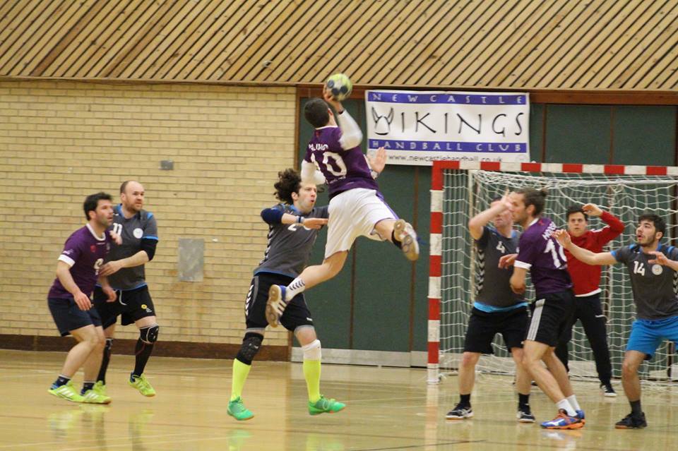 Handball in action