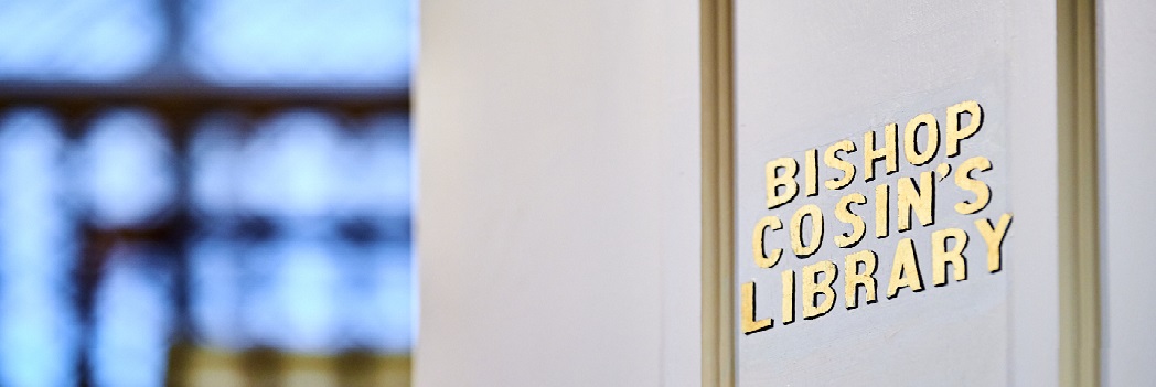 Library door with sign