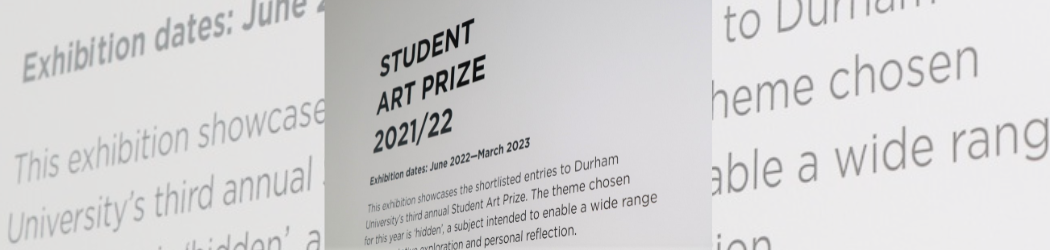Student Art Prize 2021/22 Exhibition poster
