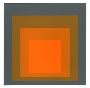 Albers – Four coloured squares, progressively getting smaller, each smaller square sits inside the previous square.