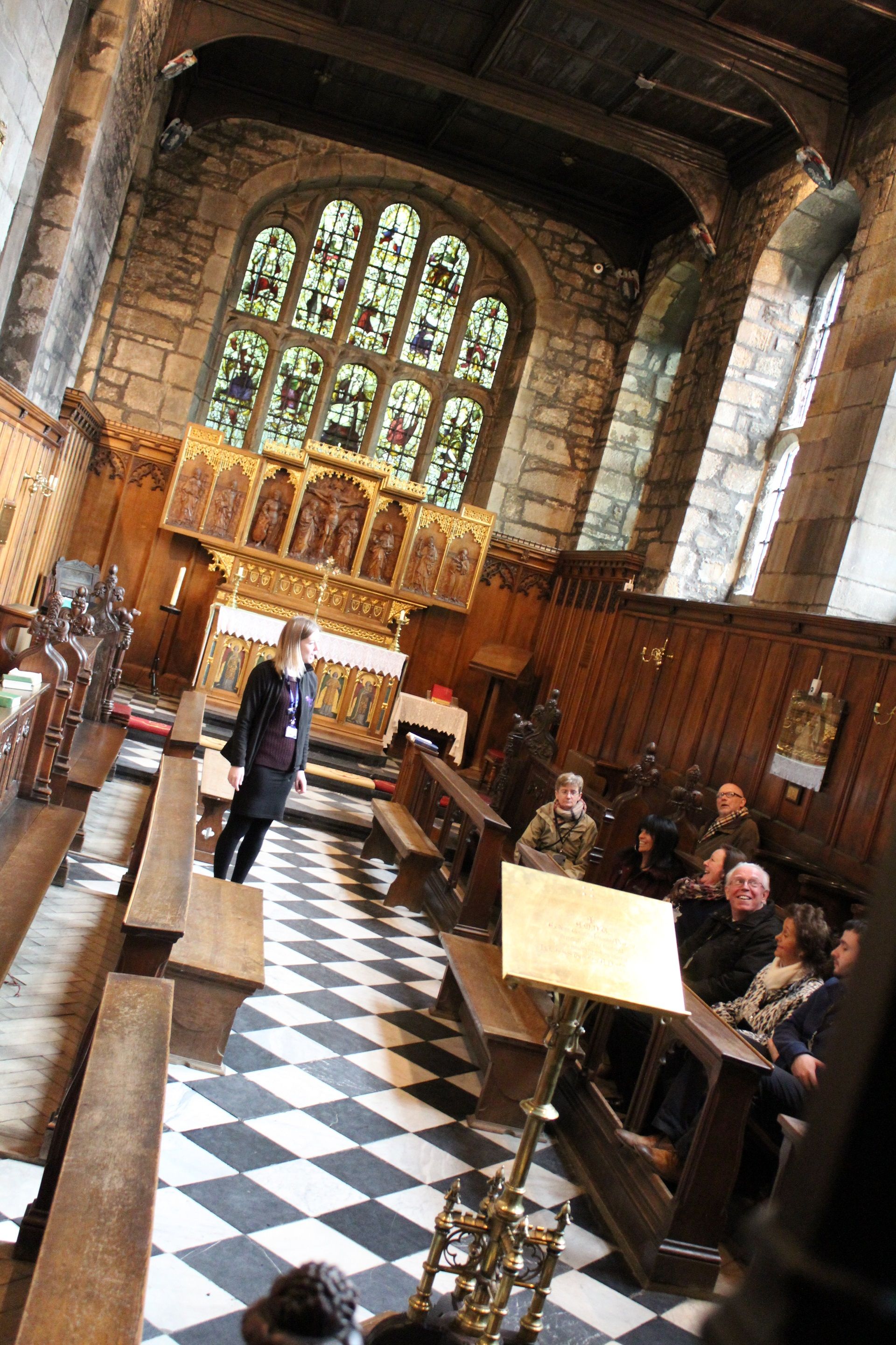 Castle Tour in the 16th century Tunstall Chapel.