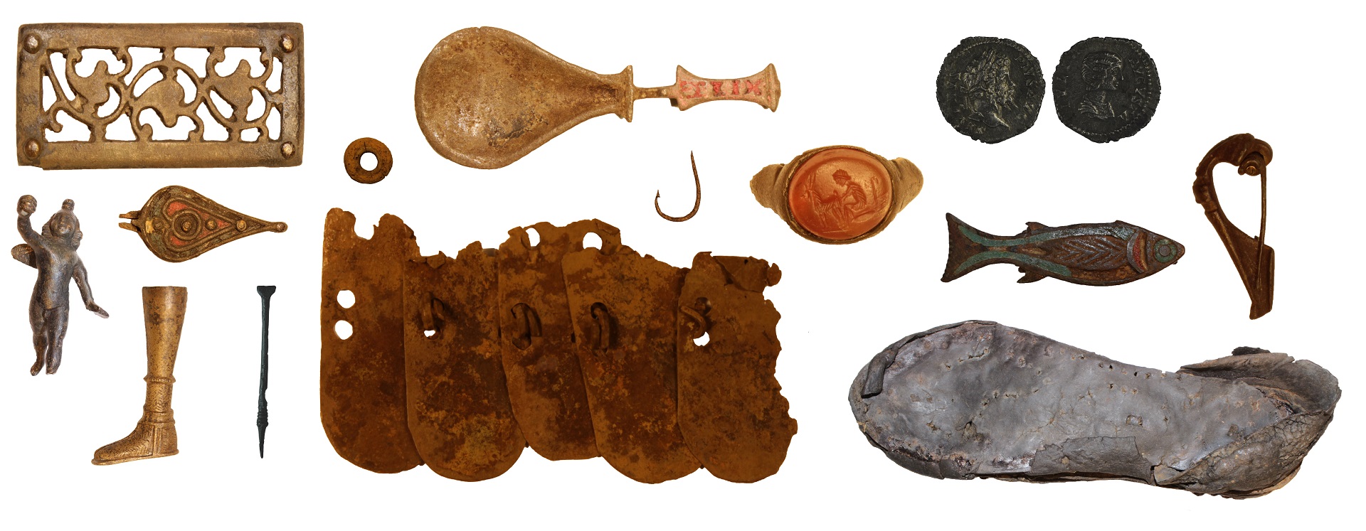 A collection of Roman artefacts