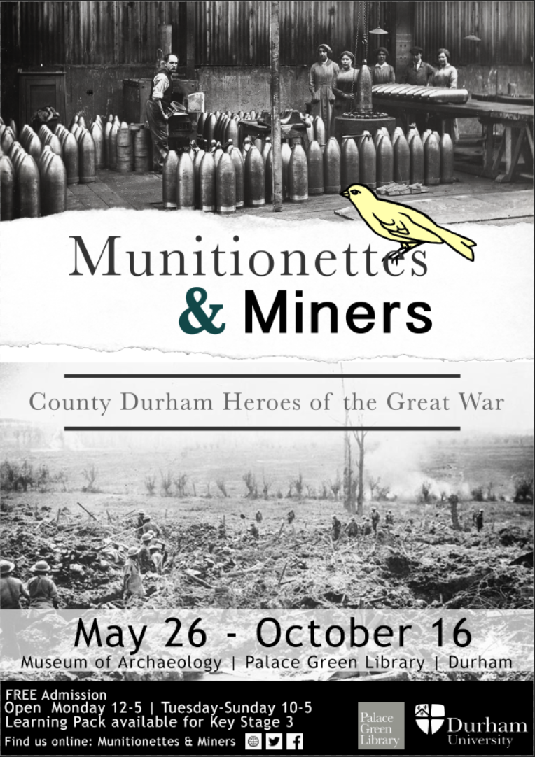 Poster for the Munitionettes & Miners Exhibition