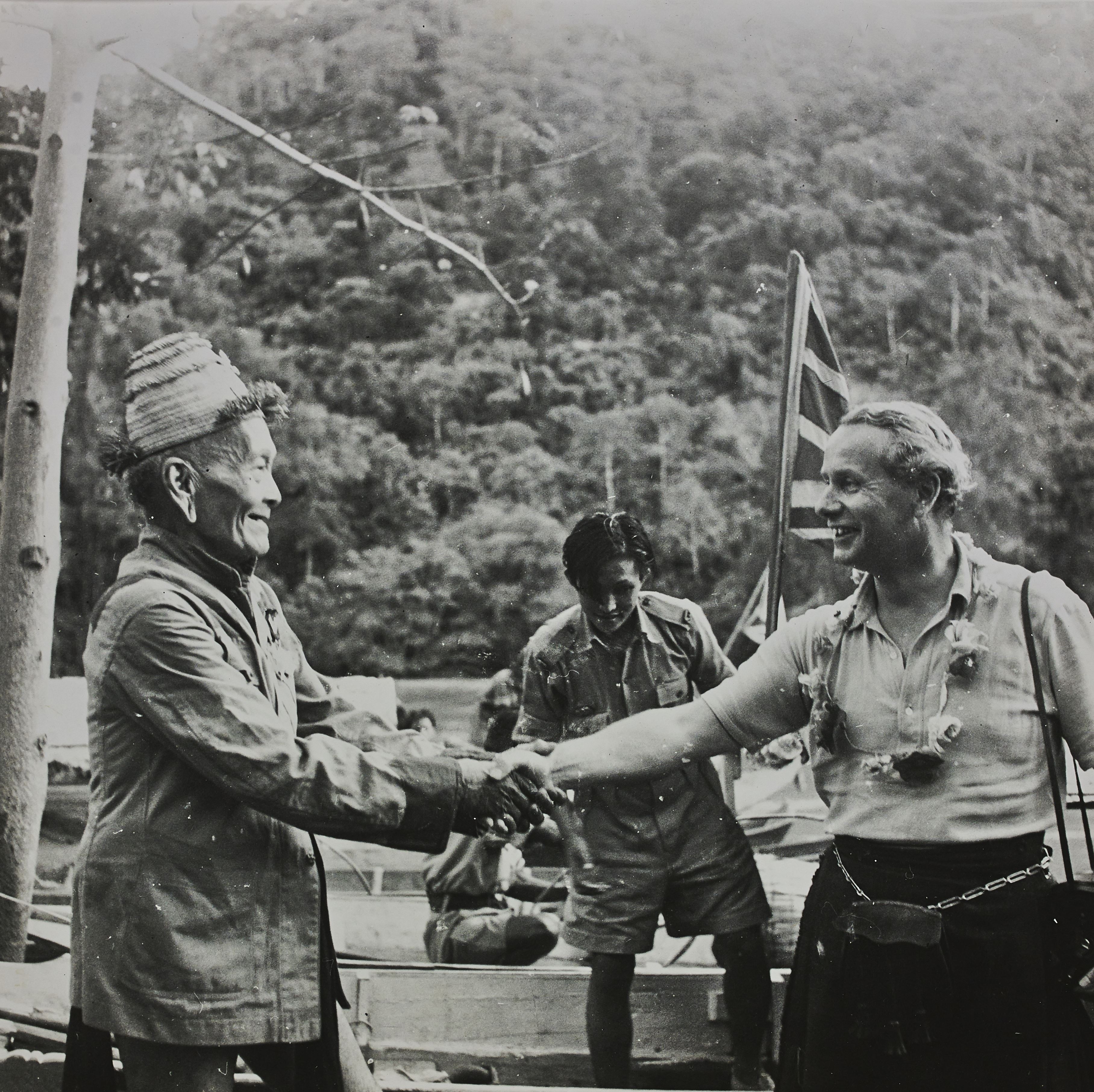 Temenggong Koh greeting Malcolm MacDonald © Palace Green Library, Durham University